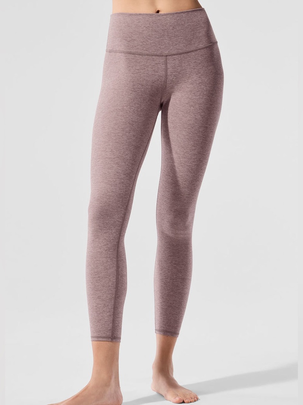 ALO Alosoft High-Waist 7/8 Highlight Legging in Dark Pink Rose Quartz - XS
